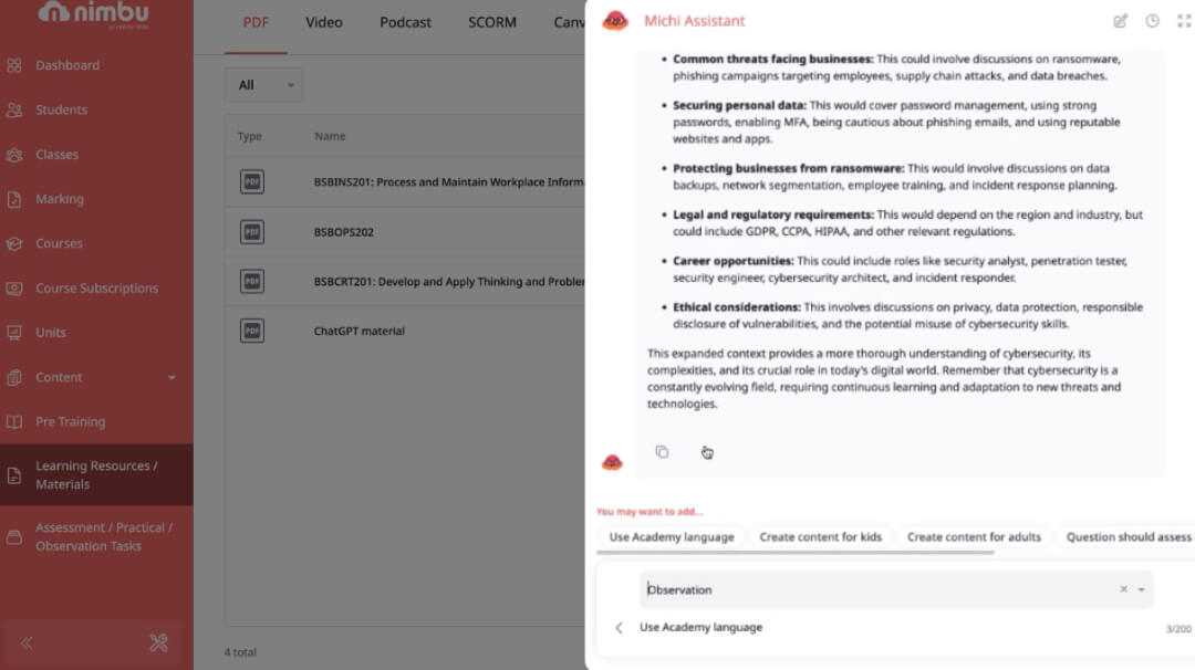 Build Learning Materials with Ease