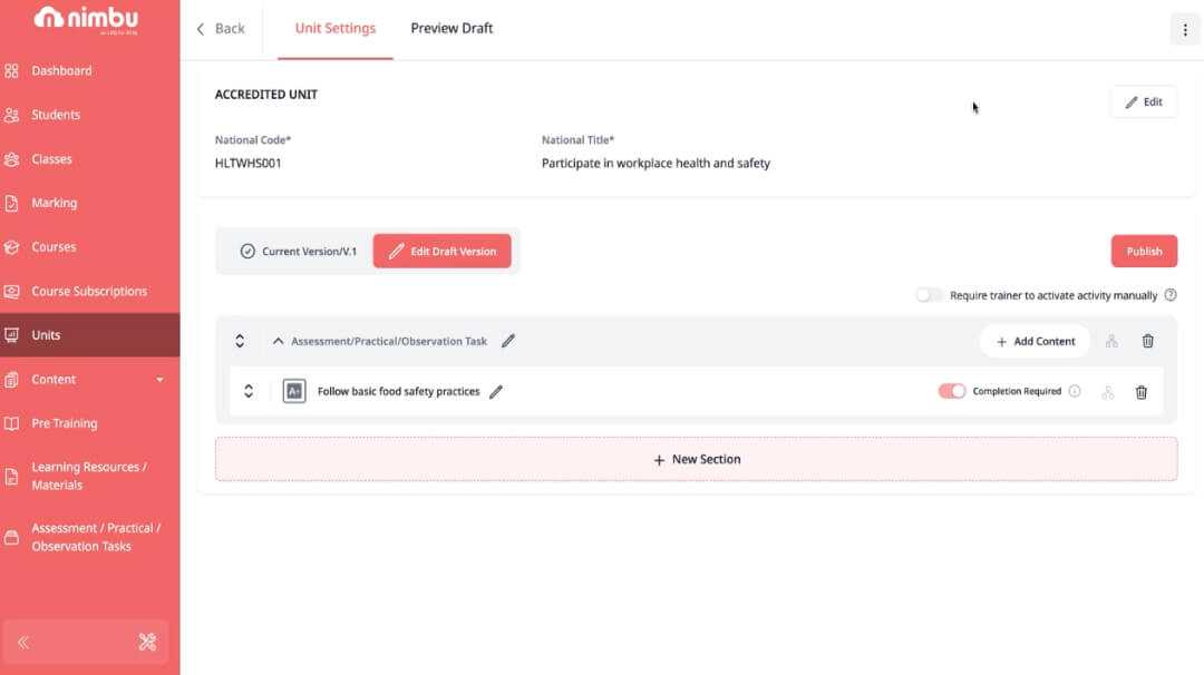 Efficient Course Setup and Management