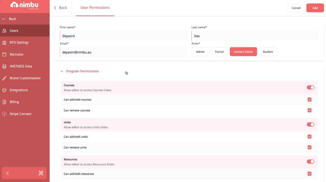 Role-Based Access and Permissions